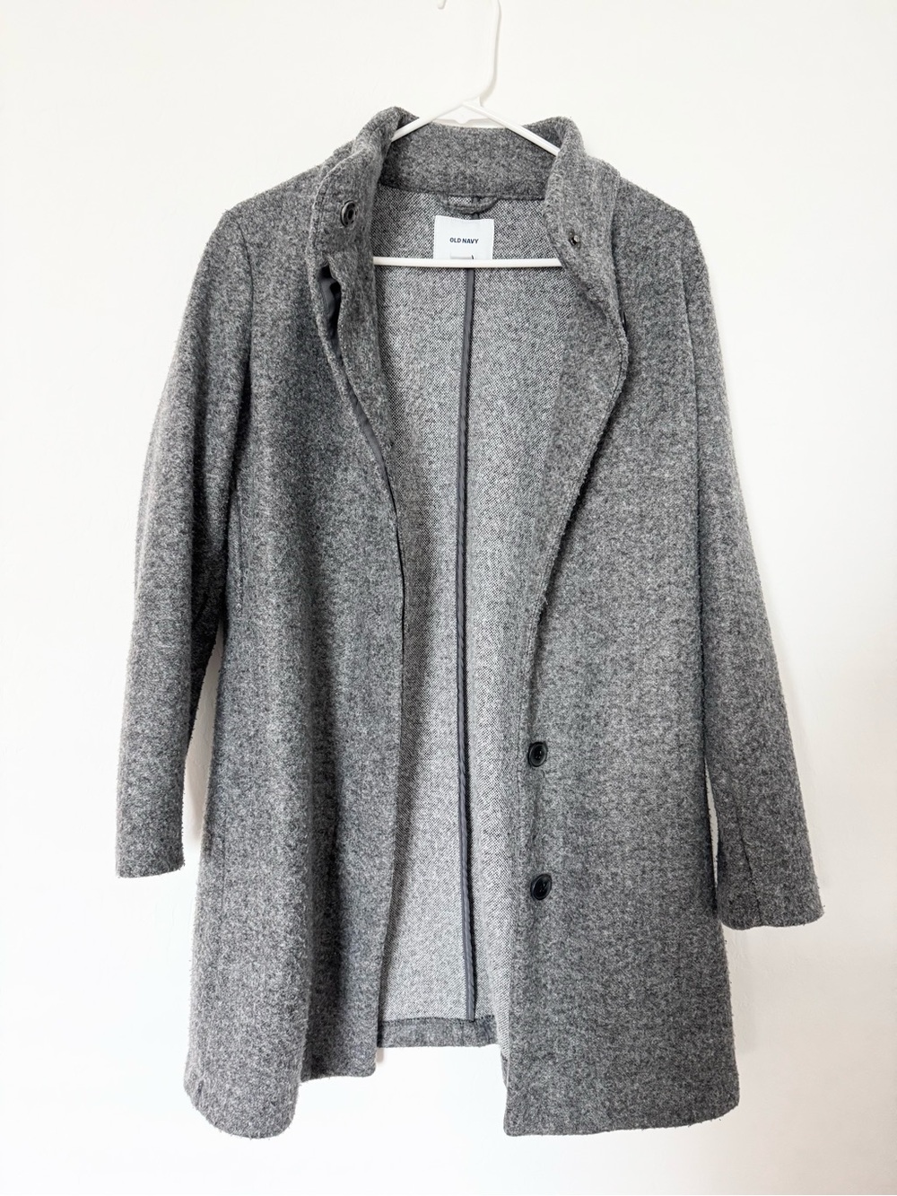 Old Navy Gray Open-Front Peacoat